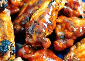 Peach BBQ Chicken Wings Recipe recipe