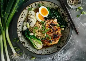 Spicy Chicken Ramen with Bok Choy and Soft-Boiled Eggs recipe