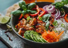 Lemongrass Coconut Chicken Rice Bowl recipe