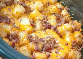 Crock Pot Chicken Tater Tot Casserole (+Video) recipe