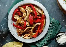 Chicken fajitas with corn salsa recipe