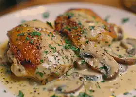 Herbed Chicken with Creamy Mushroom Sauce recipe