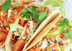 Thai Fish Tacos with Spicy Peanut Sauce recipe