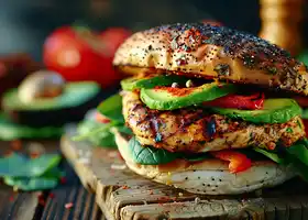 Spicy Grilled Chicken with Avocado & Roasted Pepper Sandwich recipe