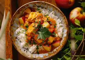 Chicken & Red Apple Curry with Jasmine Rice recipe