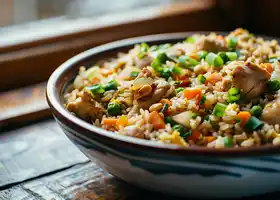 Chicken and Vegetable Stir-Fried Rice recipe