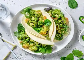 Smart Spicy Green Goddess Shrimp Tacos with DIY Pickled Jalapeños recipe