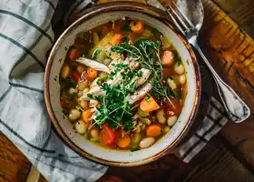 Chicken and White Bean Soup with Vegetables and Herbs recipe