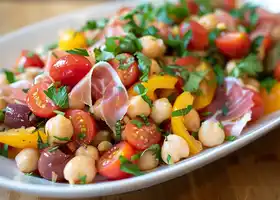 Italian Antipasti Salad with Prosciutto and Chickpeas recipe