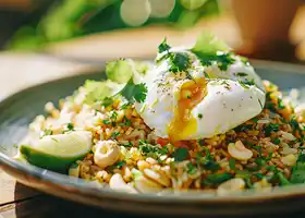 Coconut Curried Rice with Poached Egg recipe