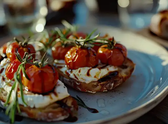 Herbed Goat Cheese with Balsamic Roasted Tomatoes
