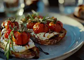 Herbed Goat Cheese with Balsamic Roasted Tomatoes recipe