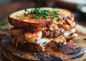 Beef and Shrimp Melt Sandwich recipe