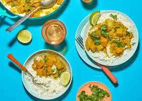 Coconut fish curry & rice recipe