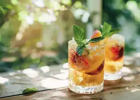 Peach, Mint and Vodka Cooler recipe