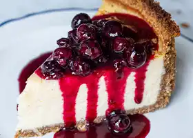 New York Cheesecake With Burst Blueberries recipe