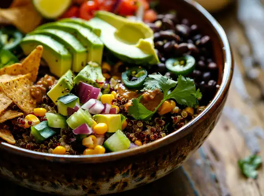 Stashcook | Spicy Black Bean and Quinoa Bowl with Avocado