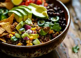 Spicy Black Bean and Quinoa Bowl with Avocado recipe
