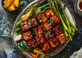 Baked Teriyaki Tofu with Mixed Vegetables recipe