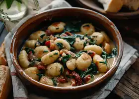 Creamy Tomato Basil Gnocchi with Spinach and White Beans recipe