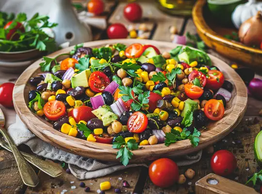 Stashcook | Bean, Corn & Avocado Salad with Cherry Tomatoes