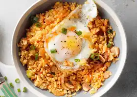 Kimchi Cauliflower Fried Rice recipe