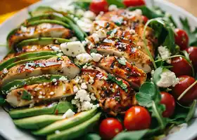 Mediterranean Chicken Salad with Avocado and Feta recipe