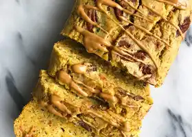 Chickpea Flour Carrot Zucchini Bread (low sugar + dairy free) recipe