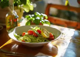 Creamy Avocado Pesto Pasta recipe