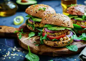 Chickpea and Spinach Veggie Burgers recipe