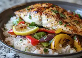 Citrus-Garlic Tilapia with Mixed Vegetables over Basmati Rice recipe