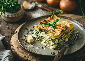 Creamy Spinach and Garlic Lasagna recipe