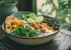Spiced Pumpkin & Black Bean Bowl with Lemon Tahini recipe