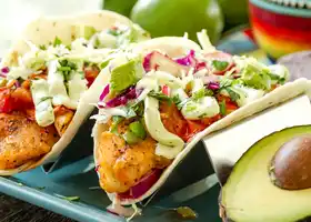 Fish Tacos and Avocado Crema recipe