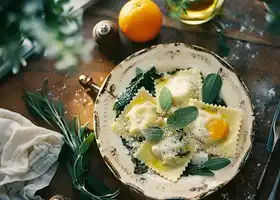 Spinach Ricotta Ravioli with Sage Butter recipe