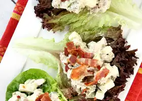 Curry Pork Lettuce Wraps with Bacon recipe