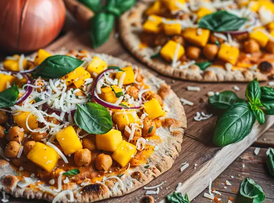 Stashcook | Chickpea & Mango Pita Pizza