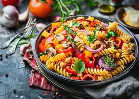 Chickpea Fusilli with Roasted Vegetables recipe