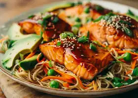 Teriyaki Salmon with Veggie Noodles recipe