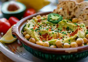 Chickpea Avocado Spread with Bell Pepper Dippers recipe
