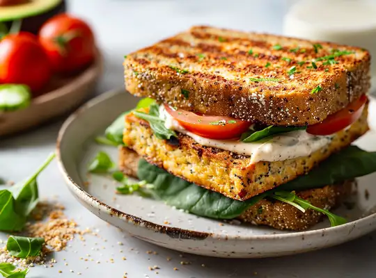 Crispy Tofu Sandwich with Herbed Aioli