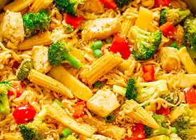 Chicken and Ramen Stir-Fry recipe