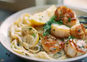 Creamy Garlic Seafood Pasta recipe