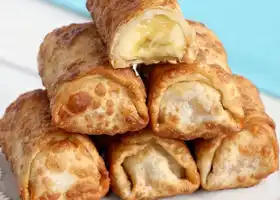 Peanut Butter Banana Egg Rolls recipe