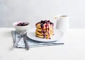 Vegan peanut butter and jelly pancakes recipe