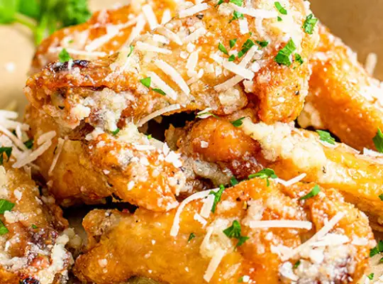 Stashcook | Garlic Parmesan Wings (Air Fryer or Oven) + Video