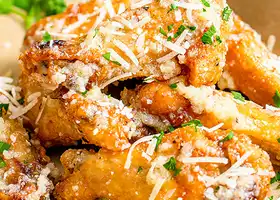 Garlic Parmesan Wings (Air Fryer or Oven) + Video recipe