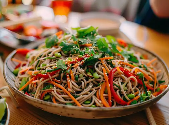 Stashcook | Chilled Soba Noodle Salad with Peanut Dressing