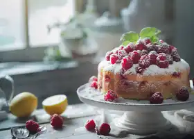 Lemon Raspberry Yogurt Cake recipe