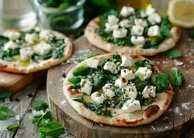 Mediterranean Spinach and Feta Flatbread recipe